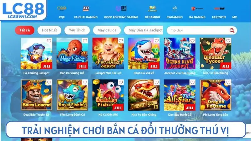 Trải nghiệm chơi bắn cá đổi thưởng thú vị tại LC88